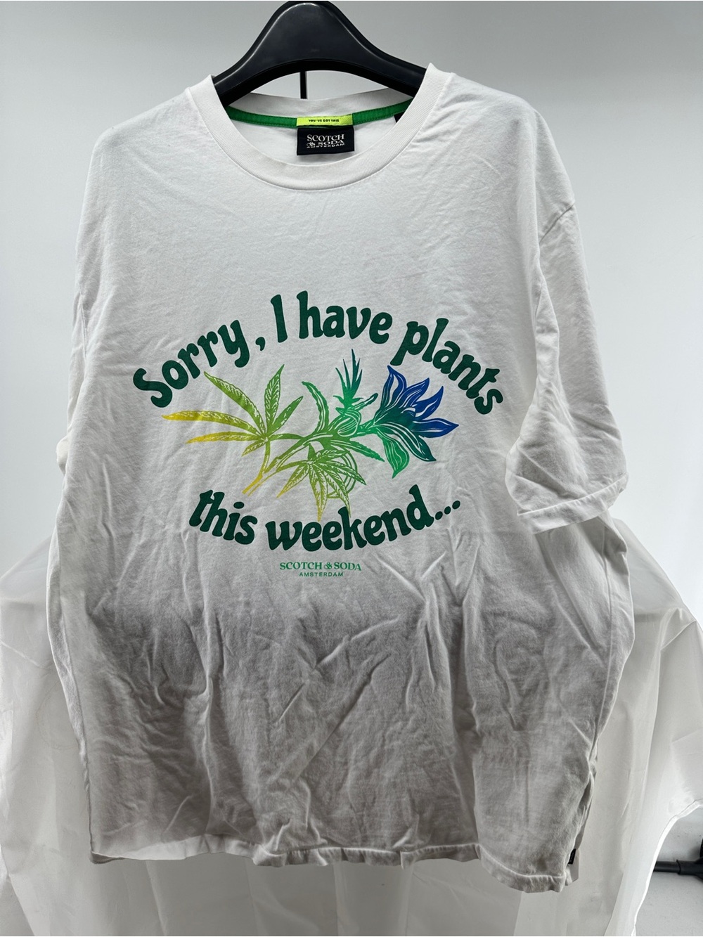 Scotch and soda white graphic tshirt